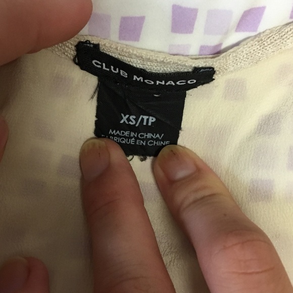 Club Monaco: Cream colored top - Picture 3 of 3